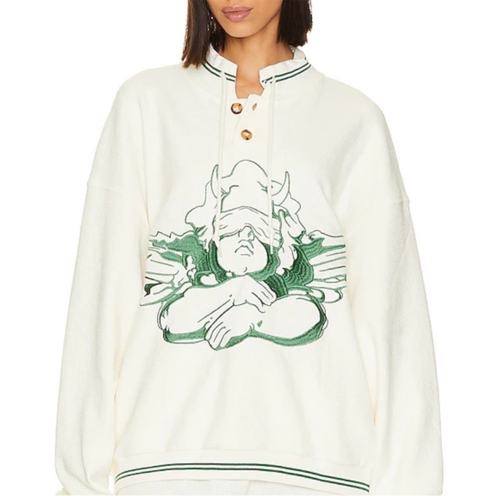 Boys Lie White and Green Sweatshirt